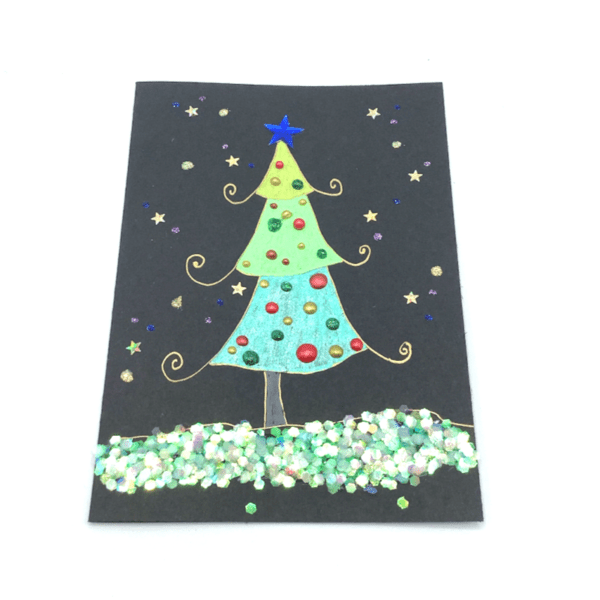 Christmas Tree Greeting Card Handmade