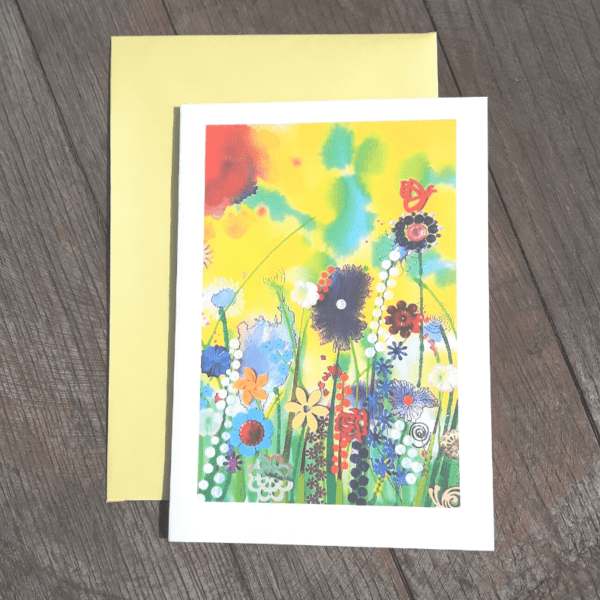 Flower Meadow Greeting Card 1