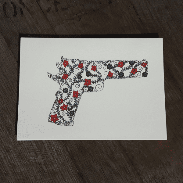 nancyeartist.com - Flower Gun Card 1