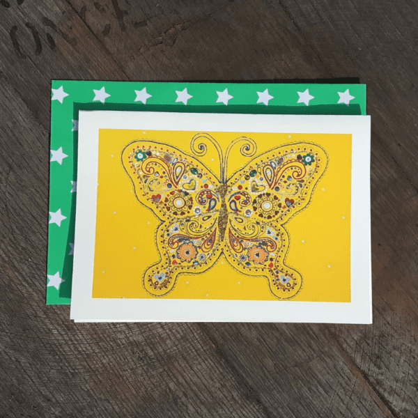 Yellow Butterfly Card