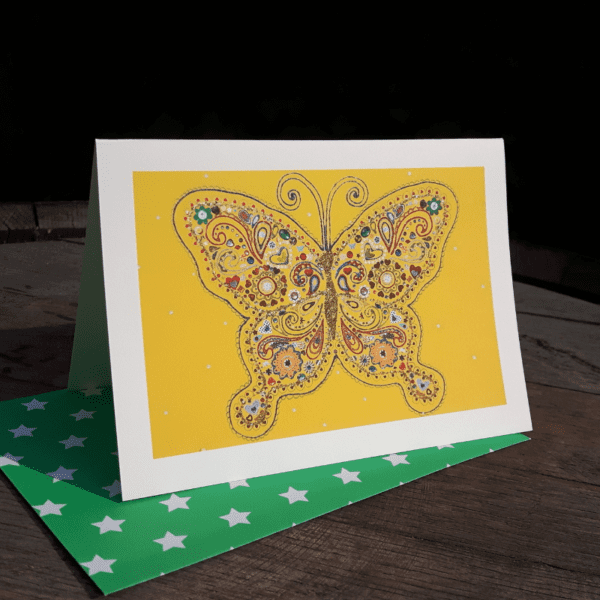 Yellow Butterfly Card 1