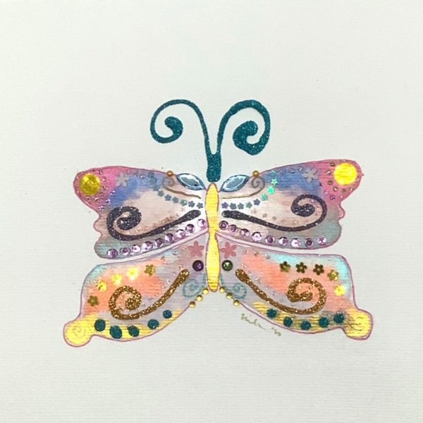 Pastel Watercolour Butterfly - nancyeartist.com